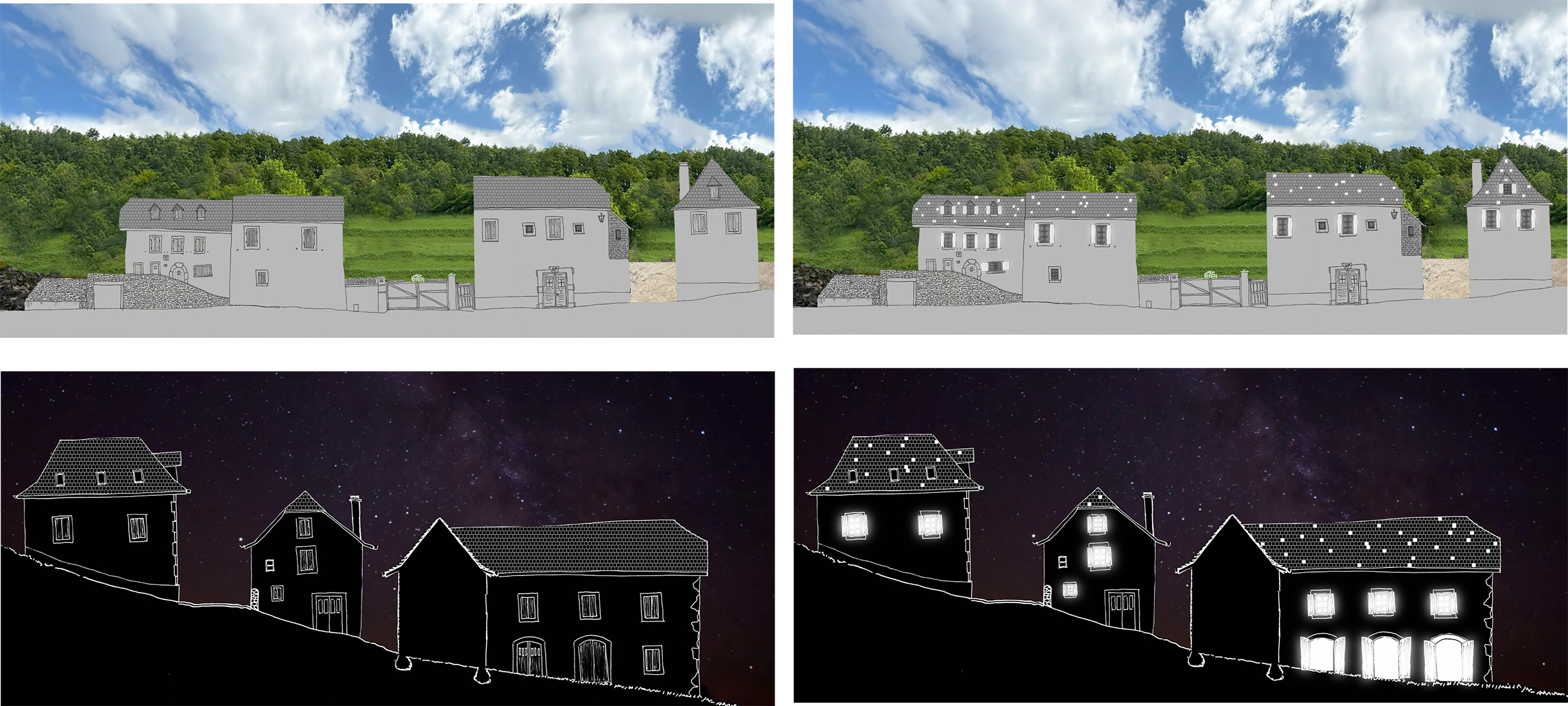 Assouste. Étoile sur terre / Photomontage, Charlotte VALLON & Jean LISSAR, Juin 2025