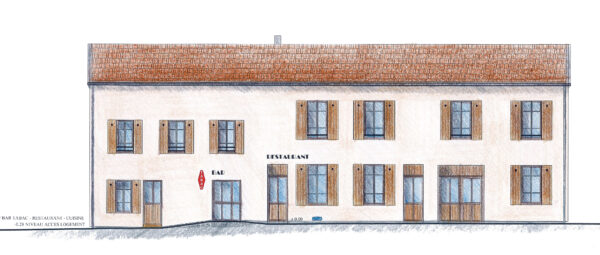 Façade Projet Orientation Sud-Ouest / Anne Jugi dessin couleurs