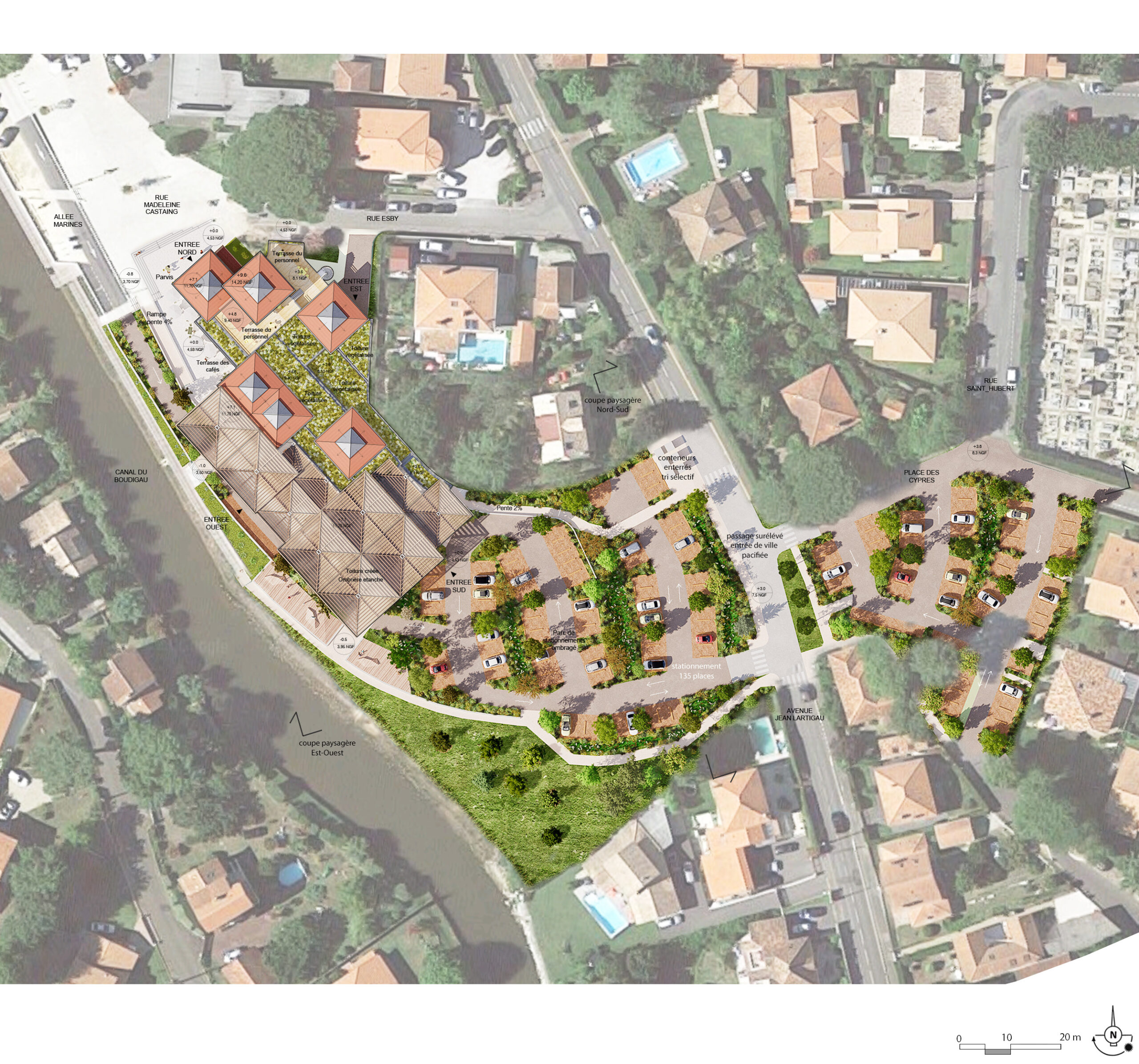 Plan Masse - Marché de capbreton / GUIRAUD-MANENC Architecture – Marché Capbreton, 2025.