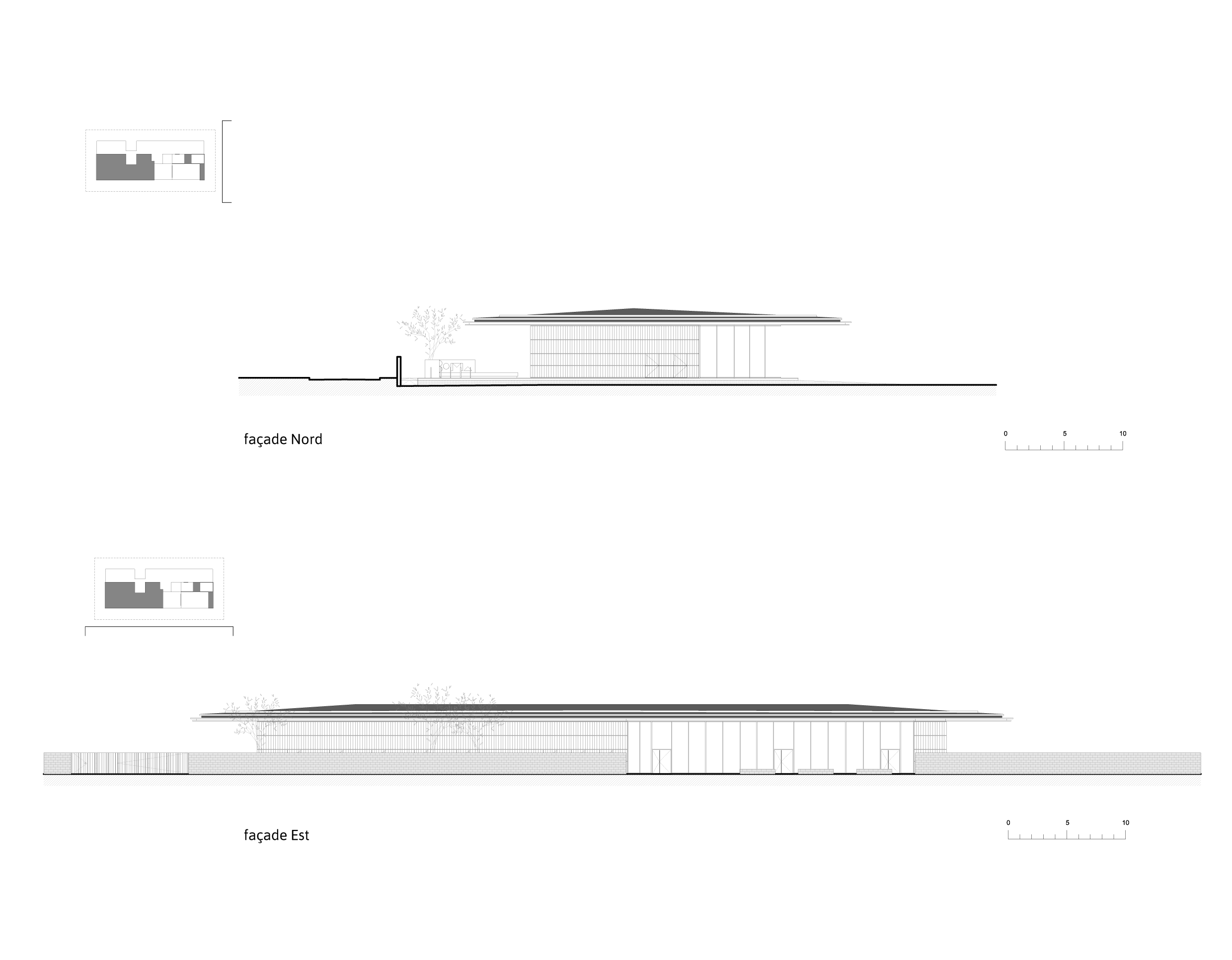 Façades / Marjan Hessamfar et Joe Vérons architectes – Pôle culturel et festif BOMA, Saint-Denis-de-Pile, 2021