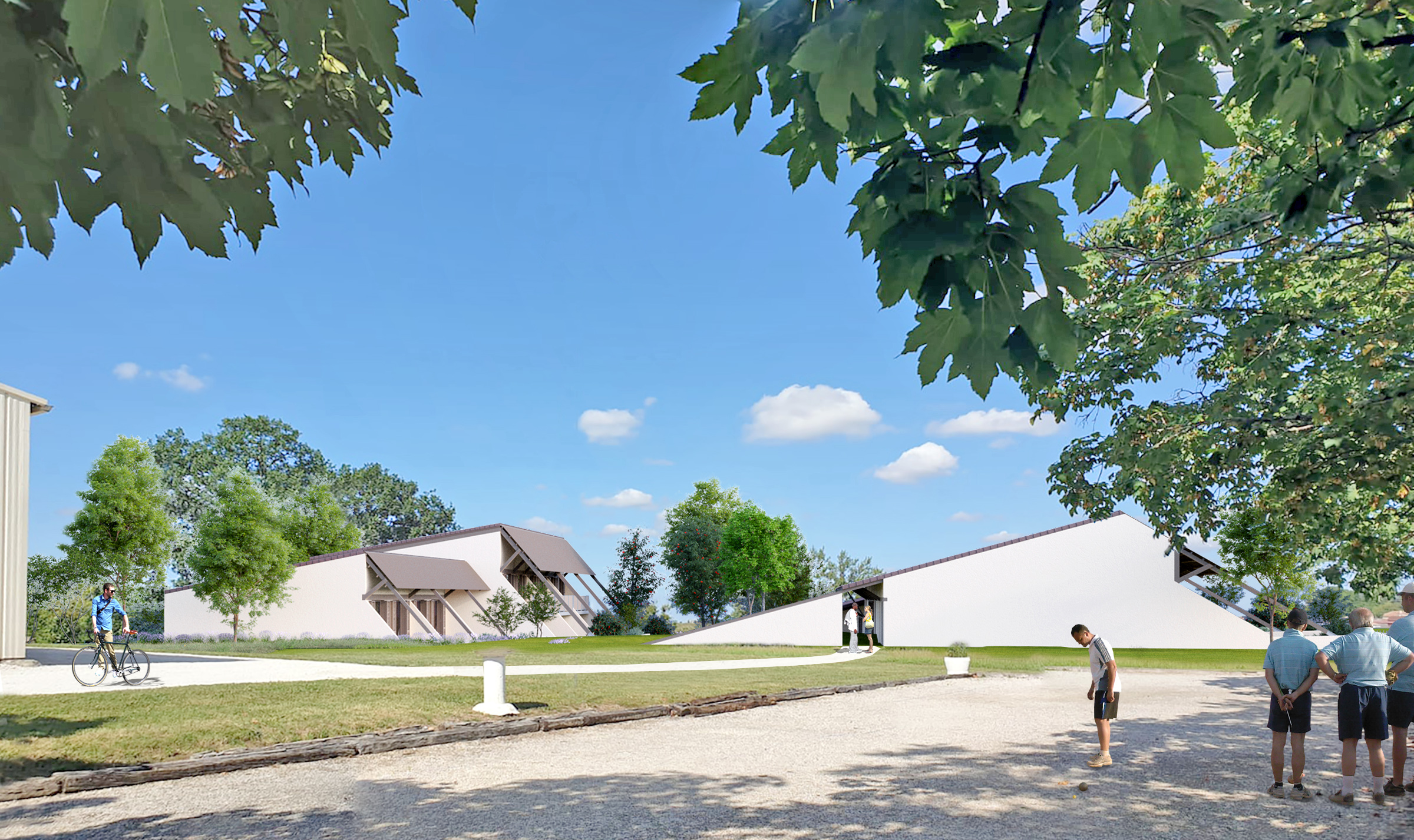 Vue depuis le terrain de pétanque / La Nouvelle Agence