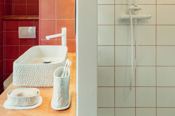 Au milieu des deux zones / Vincent Pelletier-Wassmer - Martin Gaufryau - SAU012 - Salle de bain, Villenave d’Ornon, 2025
