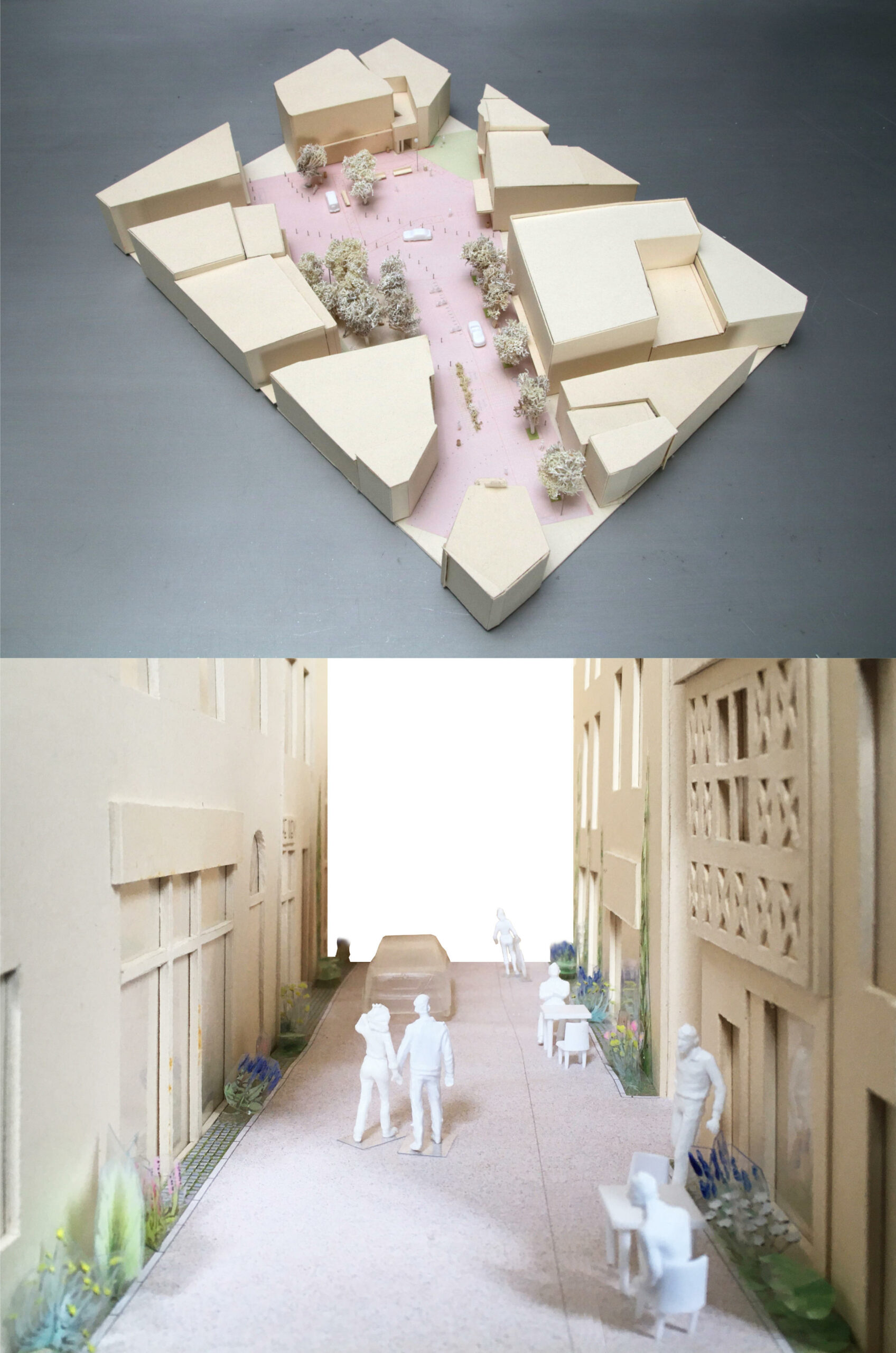 Maquettes de la rue commerciale de La Réole / MoonwalkLocal-LaReole,2022