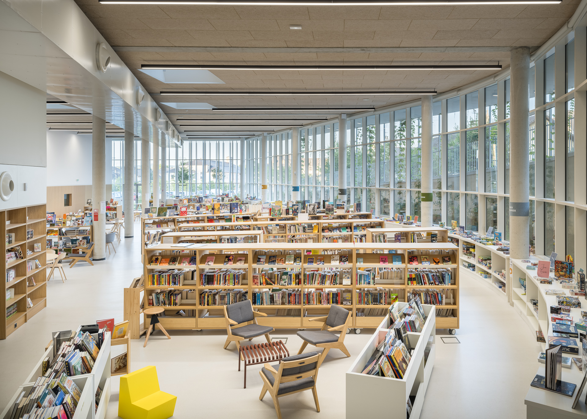 espace culturel du Pays de Nay, la médiathèque / atelier d'architecture king kong - photo Arthur Péquin
