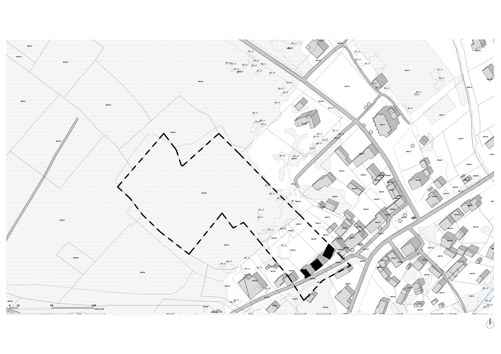 Plan de l'airial - Luglon, Les Landes (40) / Senecio - CP_58, Luglon, 2023.